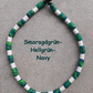 EM Halsband Smaragdgrün-Hellgrün-Navy