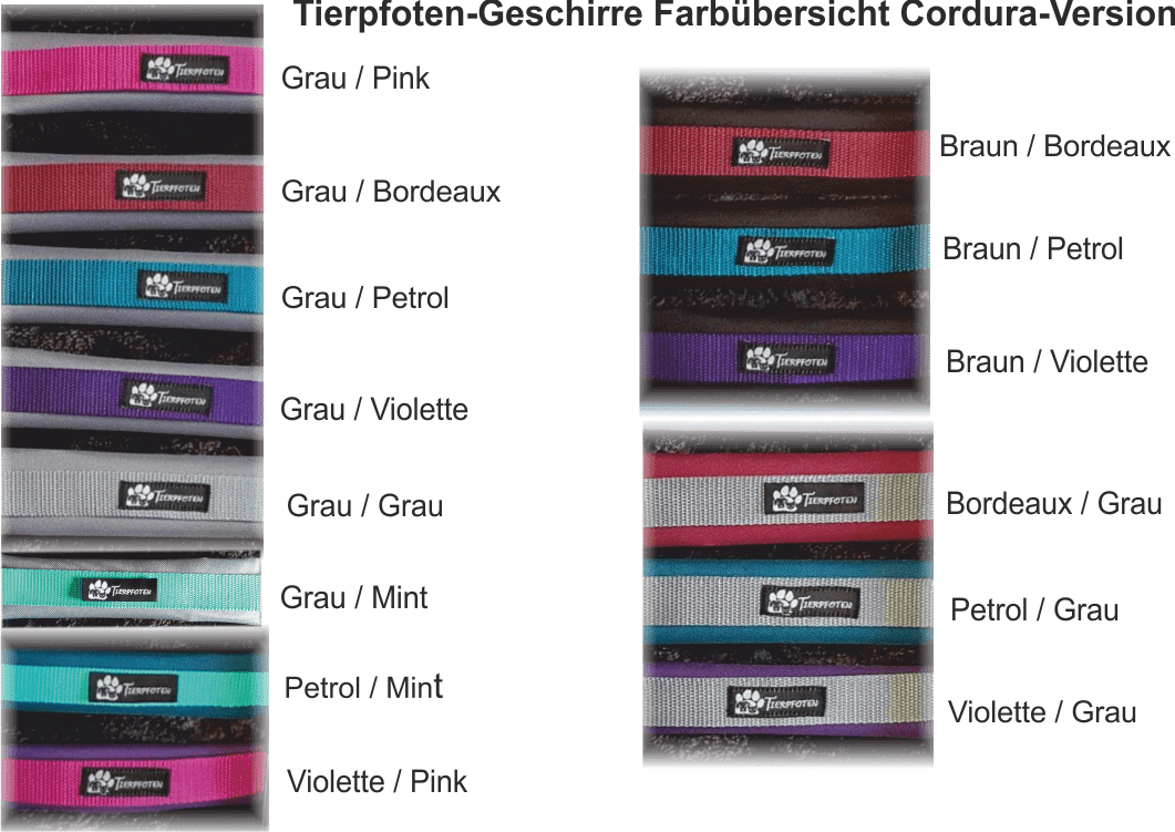 Farbübersicht Cordura