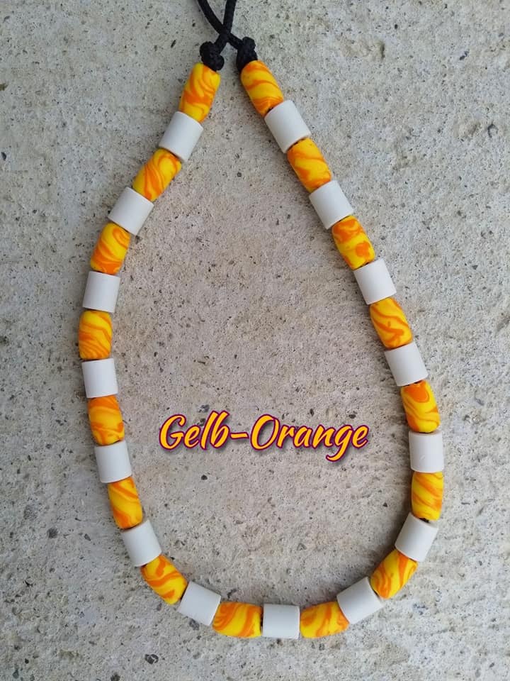 Orange-Gelb EM Halsband