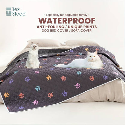 Waterproof bedspread / throw with reverse side